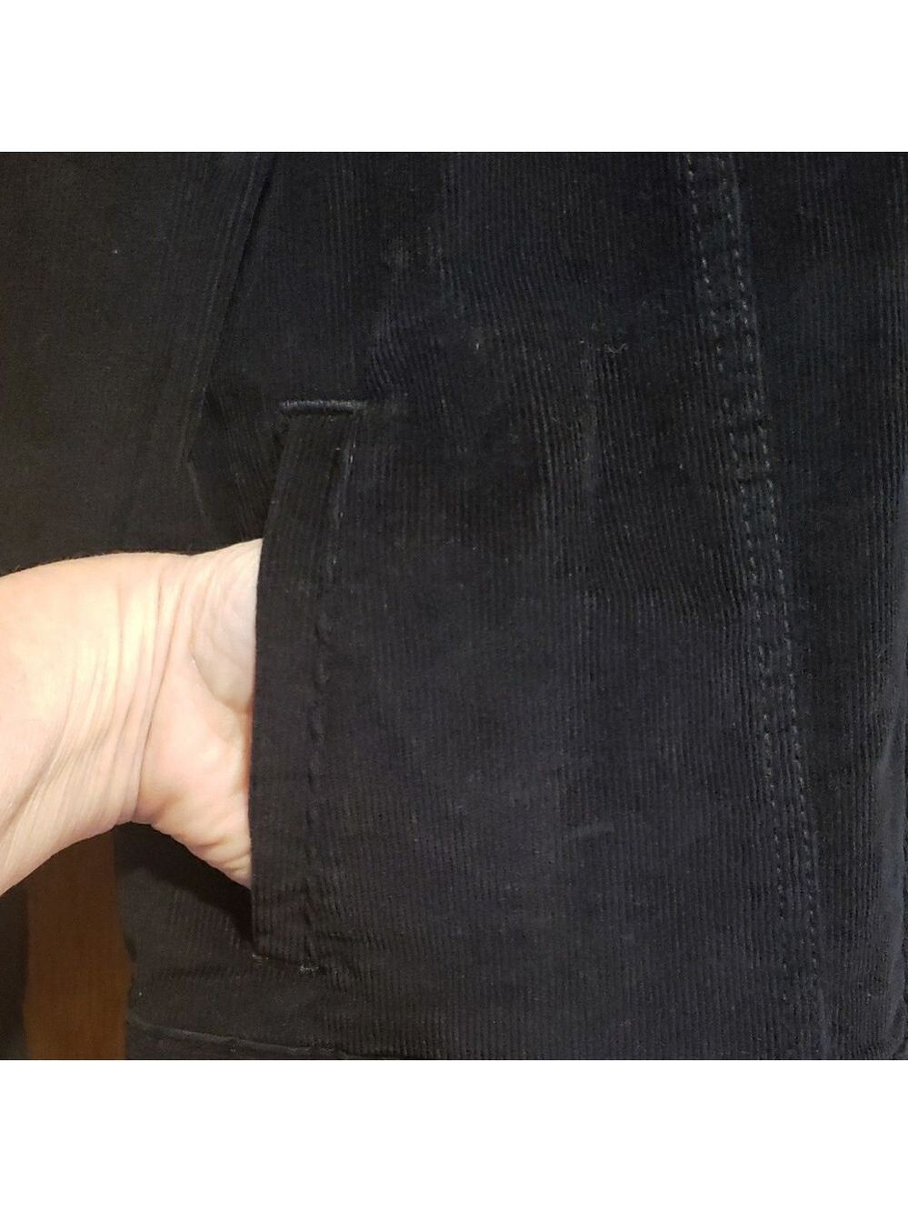 NWT GAP Women's Black Puff Sleeve Corduroy Jacket Size XXL - Picture 7 of 9